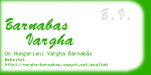 barnabas vargha business card